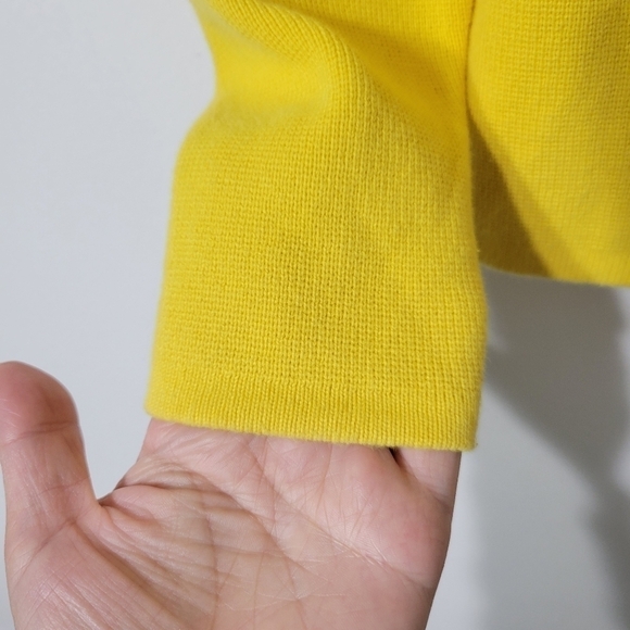 Lauren Ralph Lauren Yellow Asymmetrical Moto Jacket Size Small - Picture 5 of 10